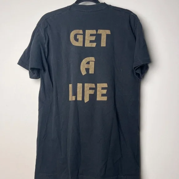 Fruit of the Loom Kristy Young Musician Get A Life Black Short Sleeve T Shirt L - Picture 6 of 6